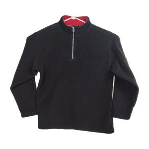 Foot‎ Locker 1/4-Zip Fleece Sweatshirt Men's L Black Mock Neck Pullover